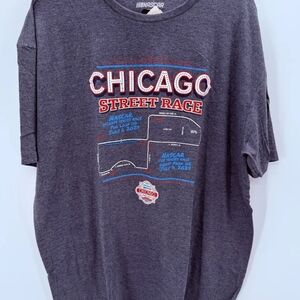 Nascar Dark Gray Chicago Street Race Tee New In Bag